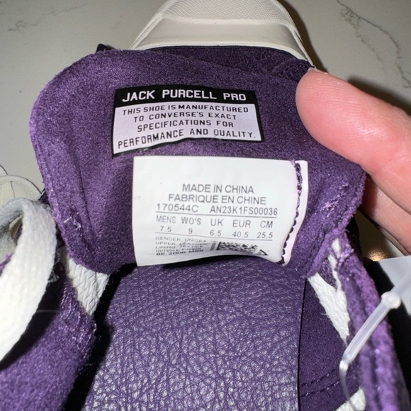 POP TRADING COMPANY X JACK PURCELL 'GRAND PURPLE' size M 7.5 W 9 - Picture 2 of 8